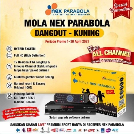 Receiver Parabola Kvision Nex Parabola Merah Kuning Receiver Liga Champion