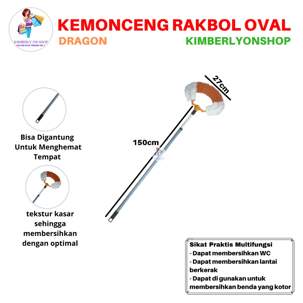 Kemoceng Rakbol Pembersih Debu Oval Dragon