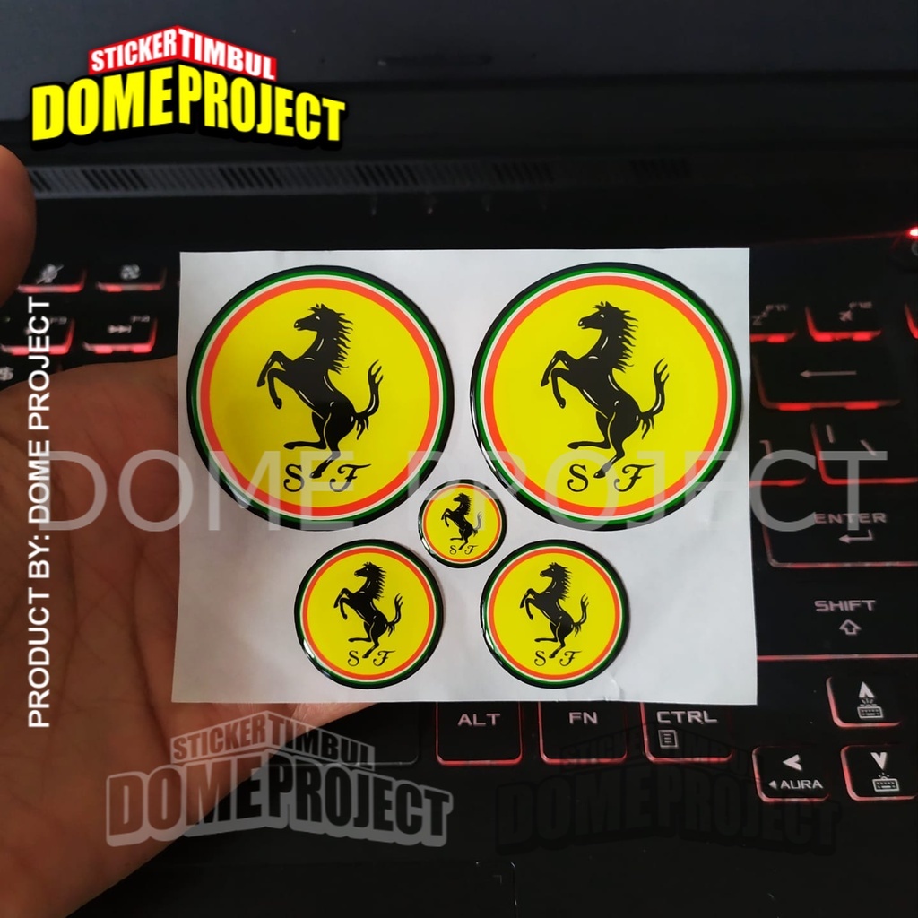 STIKER MOTOR TIMBUL EMBLEM LOGO FERRARI YAMAHA AEROX NMAX LEXI SET AESTHETIC KEREN