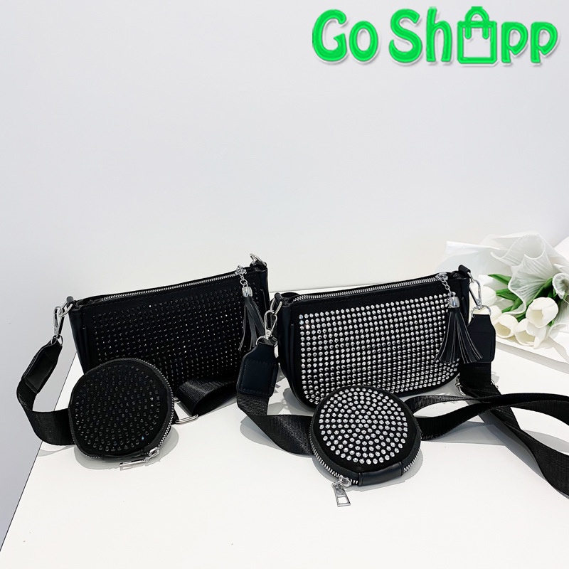 Tas Selempang Wanita Blink Bling Import - Tas Bahu Slempang Wanita Fashion Korea - Tas Pesta Wanita Terbaru Import Kekinian - Tas Korean Style [SL85]