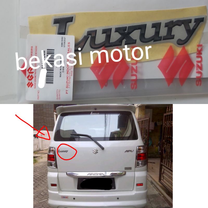 990H0-990AM-04W emblem dome sticker luxury original suzuki apv arena putih