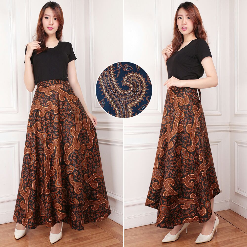 Rok Lilit Maxi Payung Nayla Rok Panjang Batik Wanita