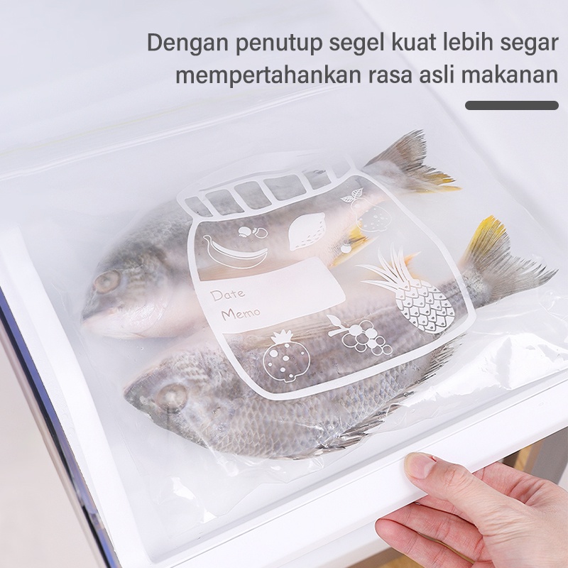 Letyeah &amp; Anantagt kantong plastik ziplock 30pcs/20pcs  tempat penyimpanan makanan susun di kulkas/Fresh Bag