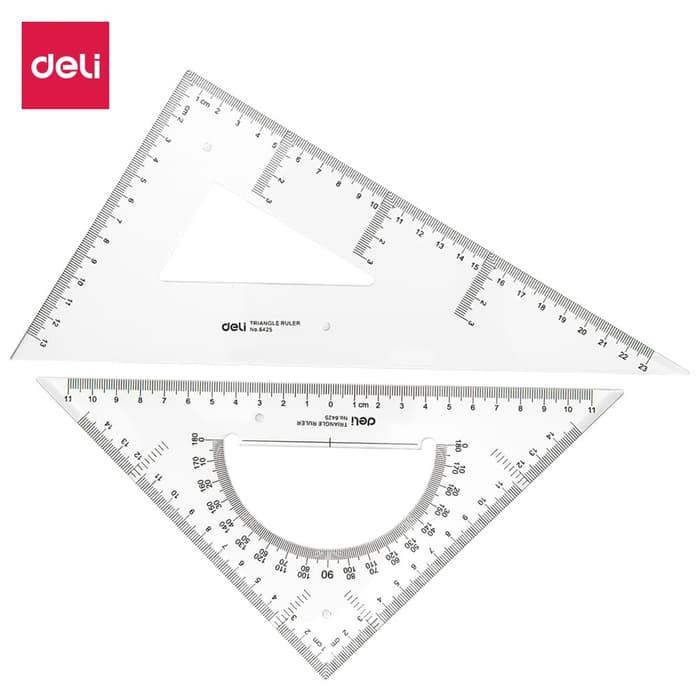 

MURAH DELI E6425 DRAFTING/PENGGARIS-SET SQUARE 2PCS 23CM