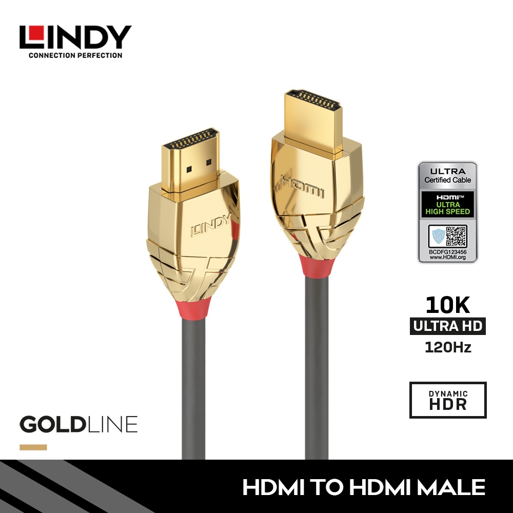 Kabel HDMI LINDY GOLD HDMI 2.1 ULTRA HIGH SPEED 8K 10K A to A - 3760x