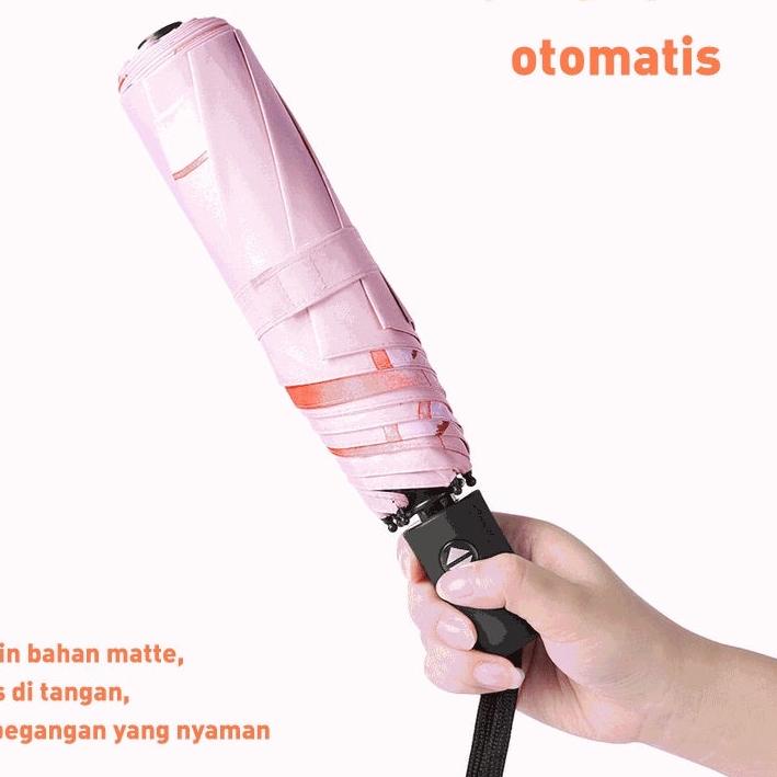 Payung Lipat otomatis Motif Buah pastel Lapis Uv