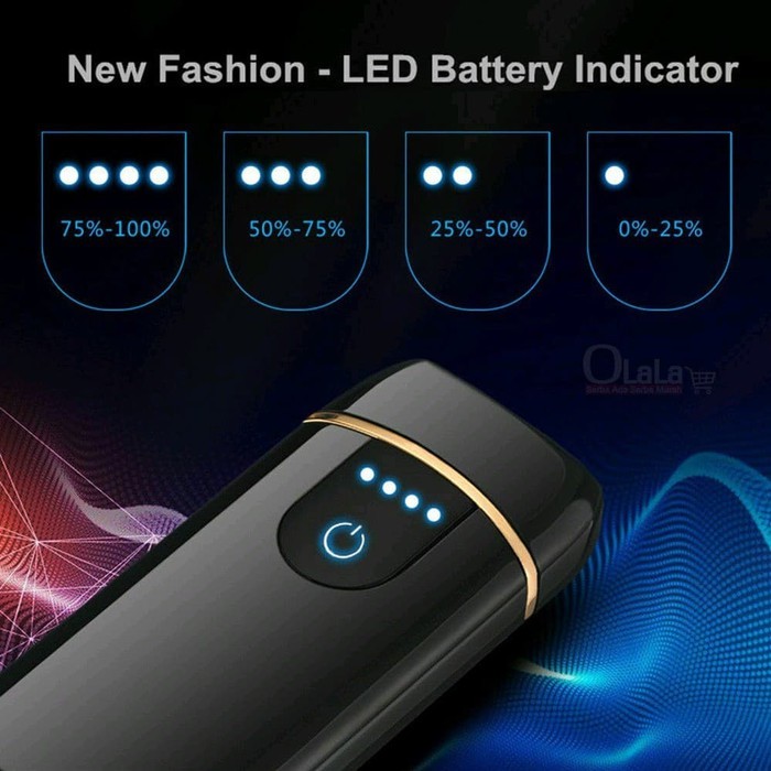 Korek Api Elektrik USB Rechargeable Lighter Smoking Touch Sensor Sentuh LED