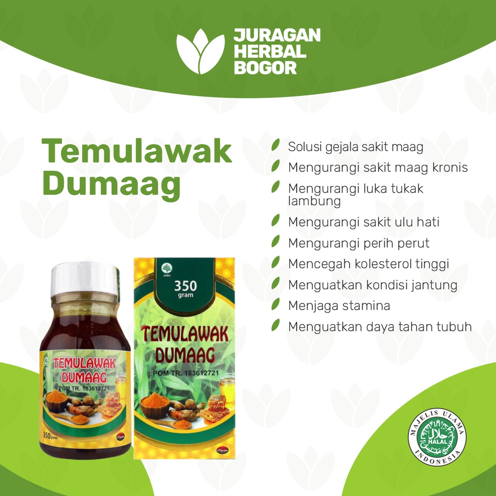 

Temulawak Dumaag 350gr solusi gejala sakit maag