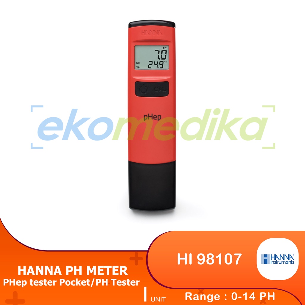 Jual PH Meter Hanna Digital HI 98107 New pHep Pocket Tester Waterproof