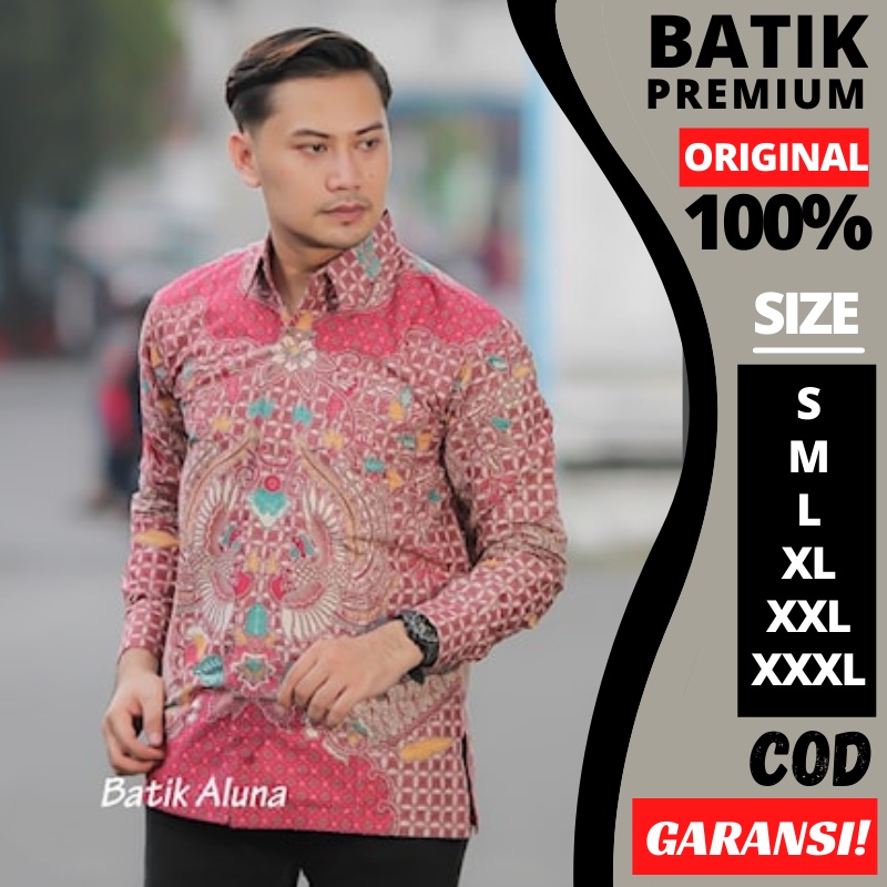 Batik Full Furing Lengan Panjang Pria Batik Original Pria Lengan Panjang Atasan Batik Jumbo Baju Bat