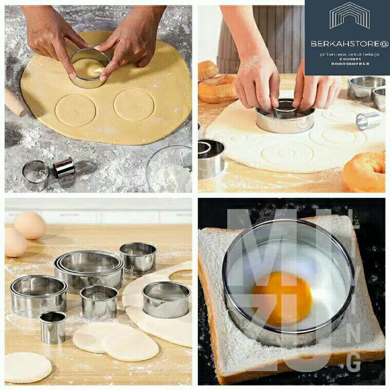 

10pcs Ring burger/Cutter cookies/Ring bulat 1 set (10pcs) Termurah