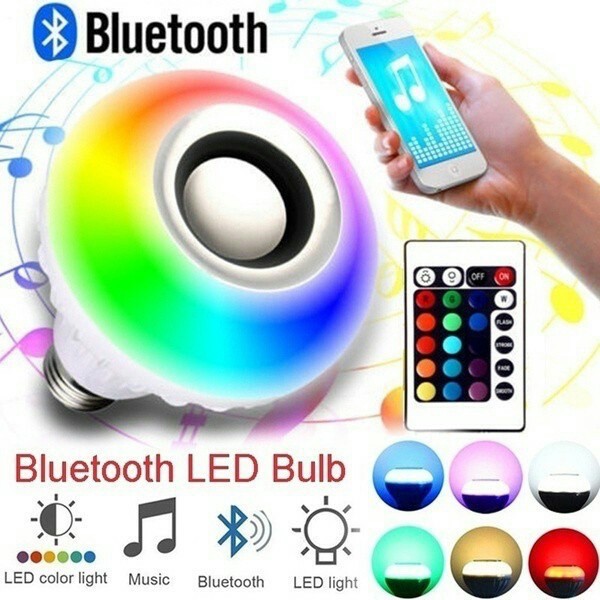 Bohlam Lampu LED Musik Bluetooth Speaker rgb [PM]