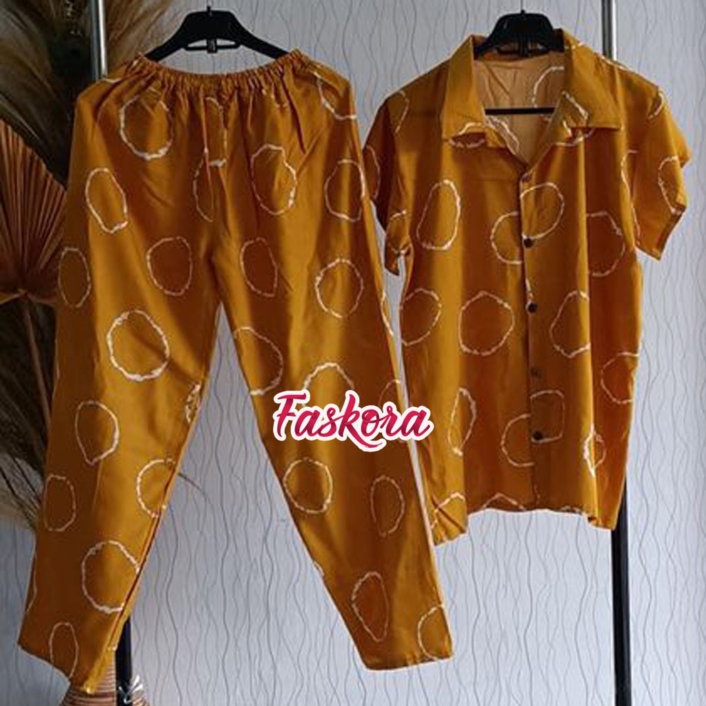 Setelan Kekinian Wanita Jumbo Sibori / Set Rayon Jumbo Pendek / Set Wanita Kekinian Jumbo Sibori