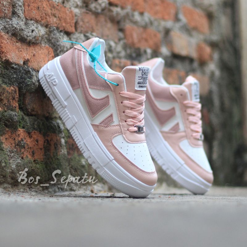 ORIGINAL IMPORT SEPATU PUTIH WANITA FULL WHITE SNEAKERS KETS CASUAL SPORT RUNNING WOMEN SHOES KOREAN STYLE GIRL AIR FORCE 1 ONE-3