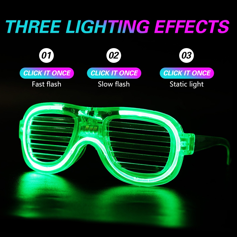 [ 1Pair Stylish LED Glow Cold Light Glasses  Luminous Glasses Party Decoration Eyes Glasses  Cosplay Festival  Glasses ]