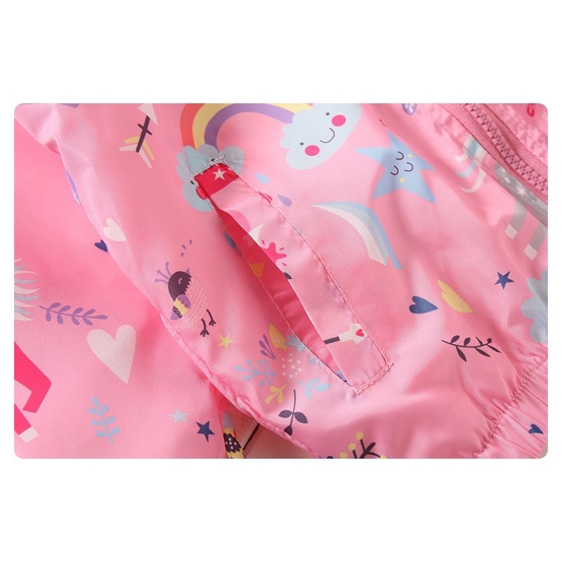 Jaket Anak Perempuan / Jaket Anak parasut Anti Angin Air / Jaket Hoodie Anak Perempuan/ Jaket Anak Cewek Parasut Motif Unicorn Kartun Lucu Import 1 2 3 4 5 6 7 8 9 10 Tahun Little Pony