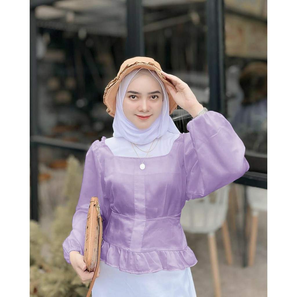 Balerina Blouse Atasan Wanita Muslim Basic Pakaian Muslim Pakaian Wanita