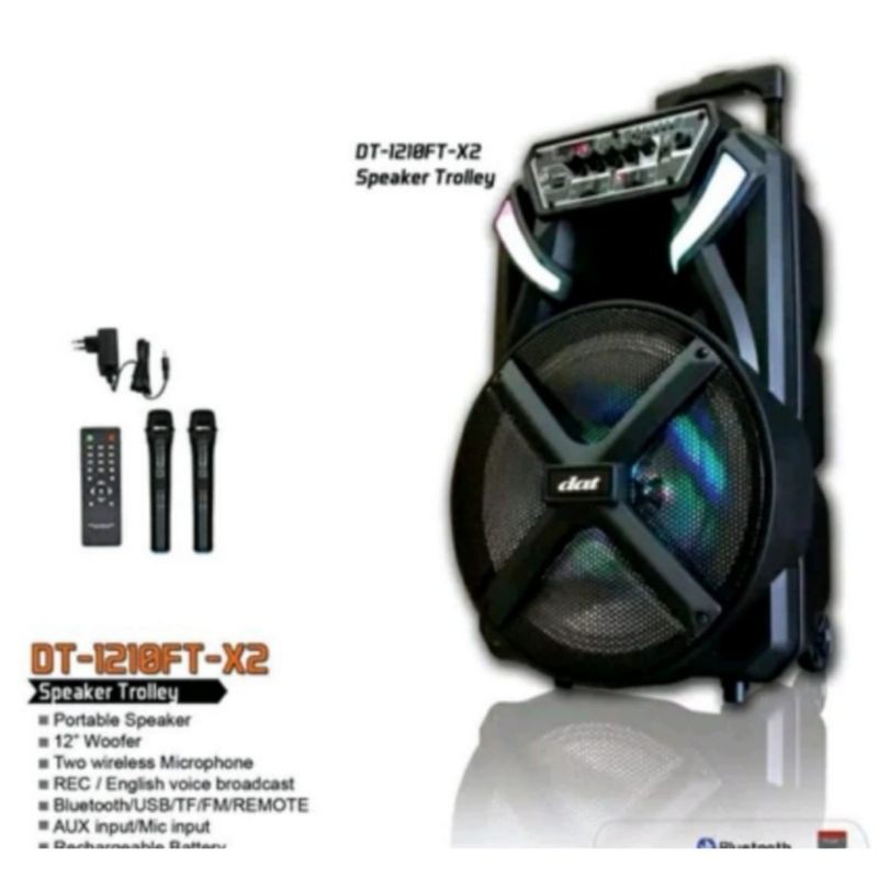 DISTRIBUTOR SPEAKER TROLLEY DAT DT1210FT X2 PORTABLE DAT DT1210 FT X2 ORIGINAL