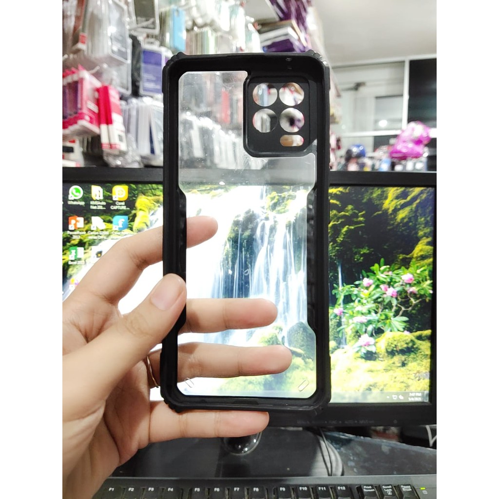 Anti Shocking Realme 8 8 Pro 6.4 Inchi Hardcase List Hitam Acrylic Case