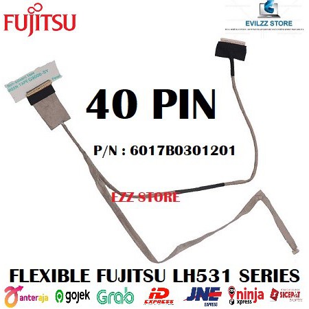 CABLE KABEL FLEXIBLE FLEKSIBEL FUJITSU LAPTOP NOTEBOOK LH531 LH 531 6017B0301201 40PIN 40 PIN BARU