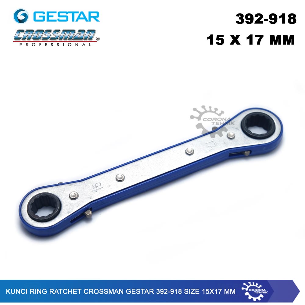Crossman Gestar - Kunci Ring Ratchet - 392-918 Size 15x17 mm