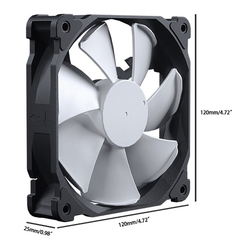 Bt Phanteks Chassis Cooling Fan, Komputer Untuk Case Fans Untuk Desktop Performa Tinggi 2200RPM 12V 0.2A Seven-Blade Desig