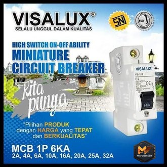 Mitra88sby MCB 1 phase 2A 4A 6A 10A 16A 20A VISALUX ( limit ampere )