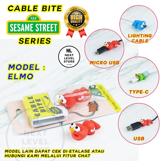 ELMO Sesame Street Series Cable Bite Pelindung Kabel Protection