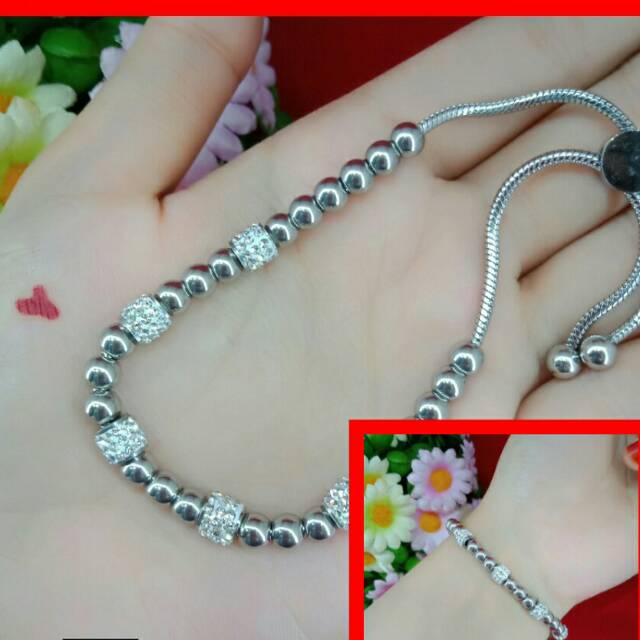 SERUT TITANIUM SILVER/GELANG SERUT TITANIUM/GELANG DEWASA