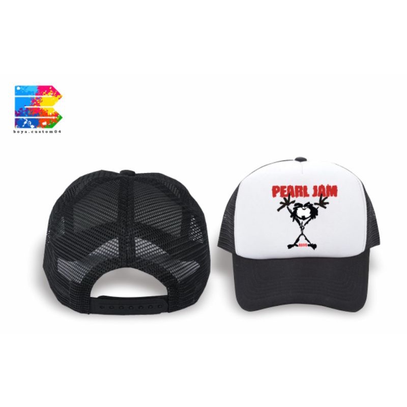 Topi jaring / trucker hat band pearl jam
