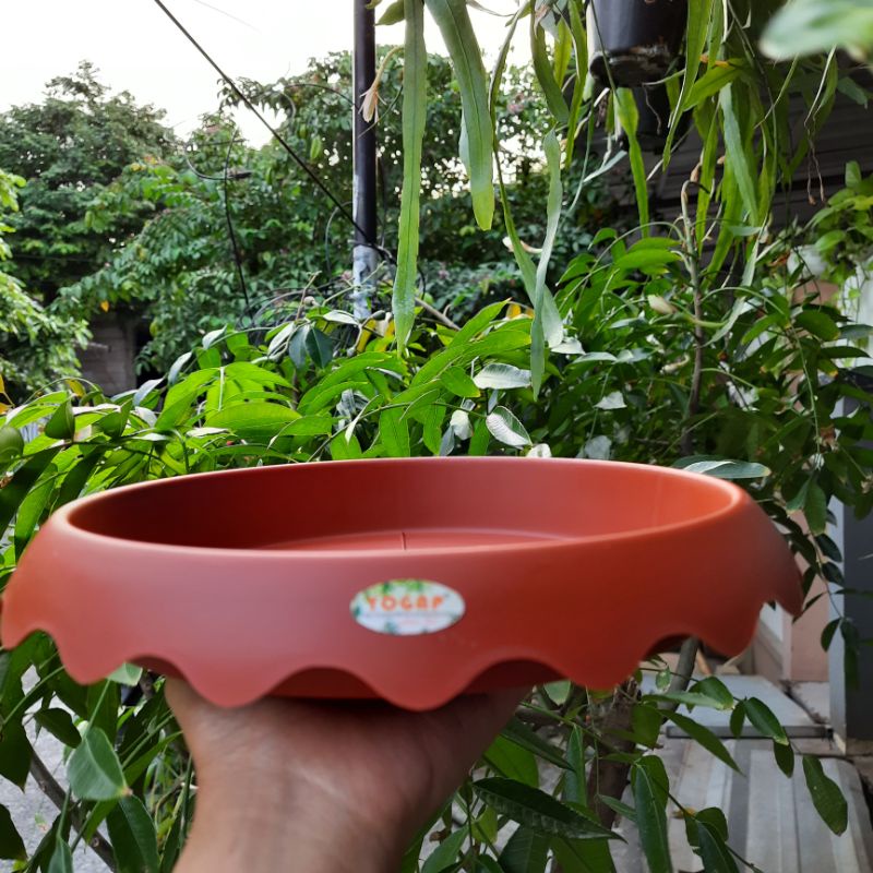 Tatakan / Alas / Piring Pot Yogap 30 Coklat Bata