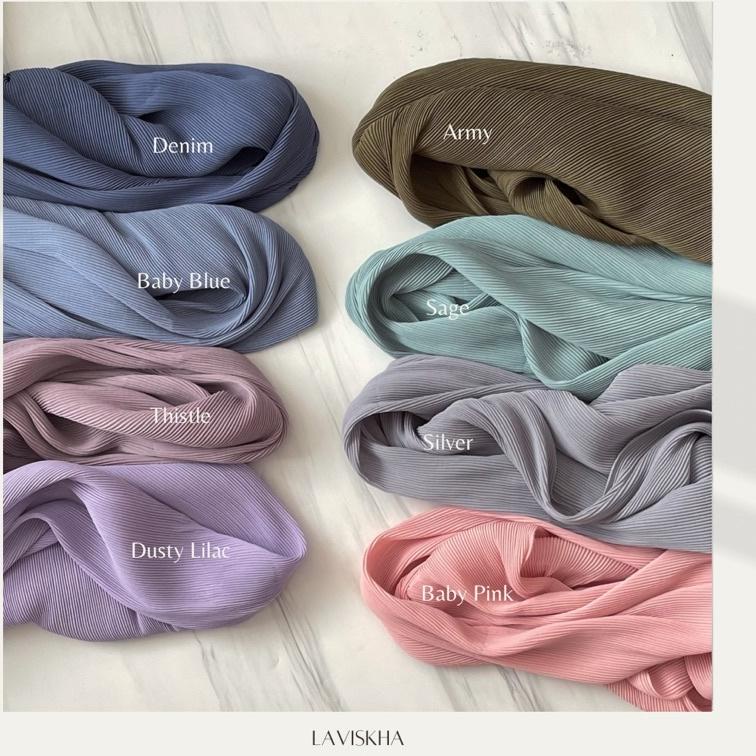 Terkini.. SYARII PASHMINA PLISKET JUMBO BUTTONSCARVES non logo 200x80cm pleated super mini hijab men