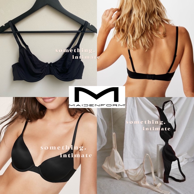 MAIDENFORM Self Expressions Liquid Touch Breathable Unlined Plunge Bra / Bh Seamless Dengan Kawat Ta