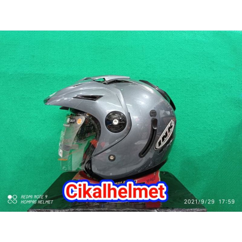 INK HELM T_1 SOLID ALL GREY | INK T1 ORIGINAL DOUBLE VISOR TERMURAH