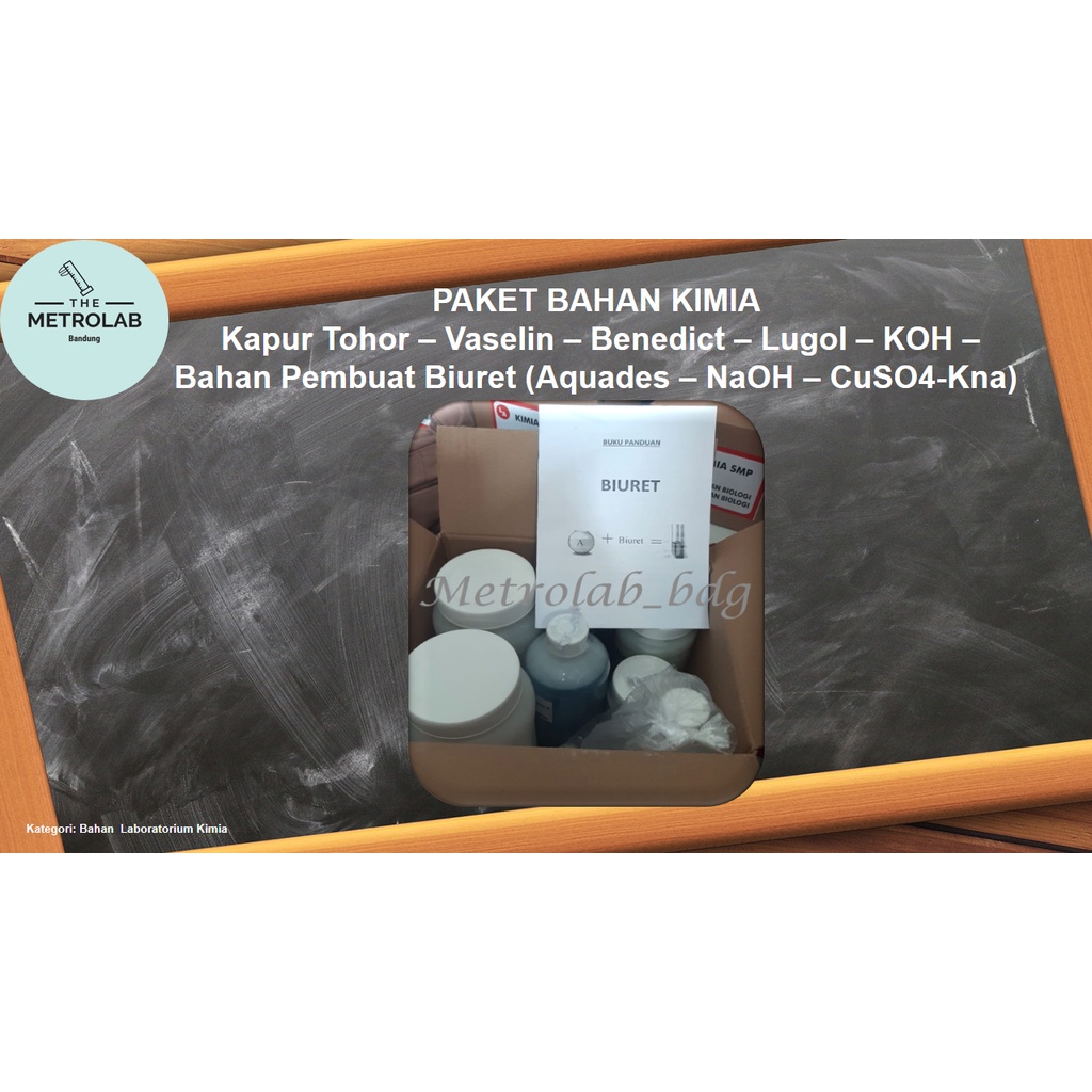 Paket Bahan Kimia (Kapur Tohor | Vaselin | Benedict | Lugol | Kalium Hidroksida | Larutan Biuret)