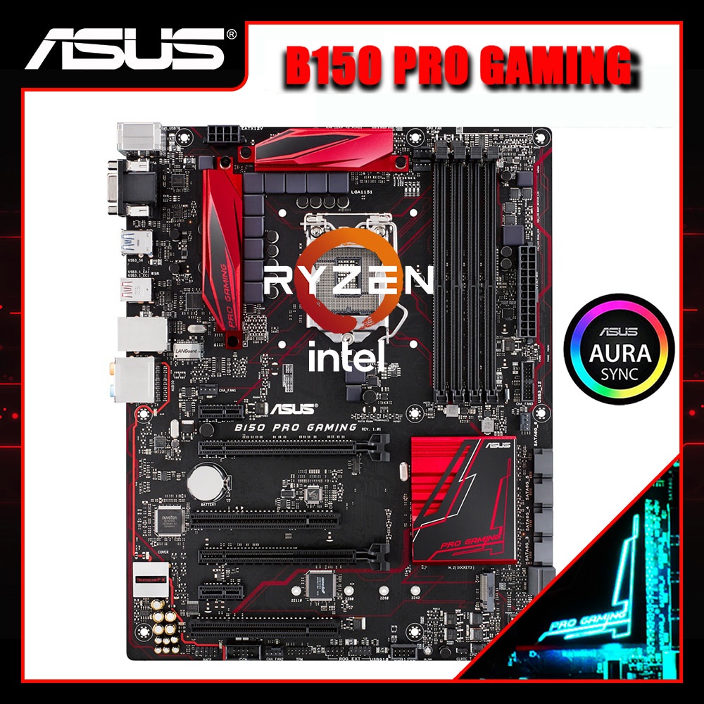 PREORDER ASUS B150 PRO GAMING Motherboard LGA 1151 Socket Supports 6th Generation Core i7/i5/i3/Pent