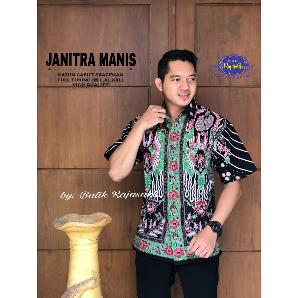 JANITRA MANIS RAJASAKTI KEMEJA BATIK SOLO PRIA LENGAN PENDEK PANJANG LAPIS FURING ATASAN PREMIUM MODERN KATUN HALUS WAYANG NAGA 2 MANGGALA TWO ABYASTAKA DAMAR LANGIT SOGAN DAMARLANGIT CUNDAMANA 2 SUTAWIJAYA 2 WULU PUTIH RAFAIZAN RAFAIZAN PEN KING COBRA