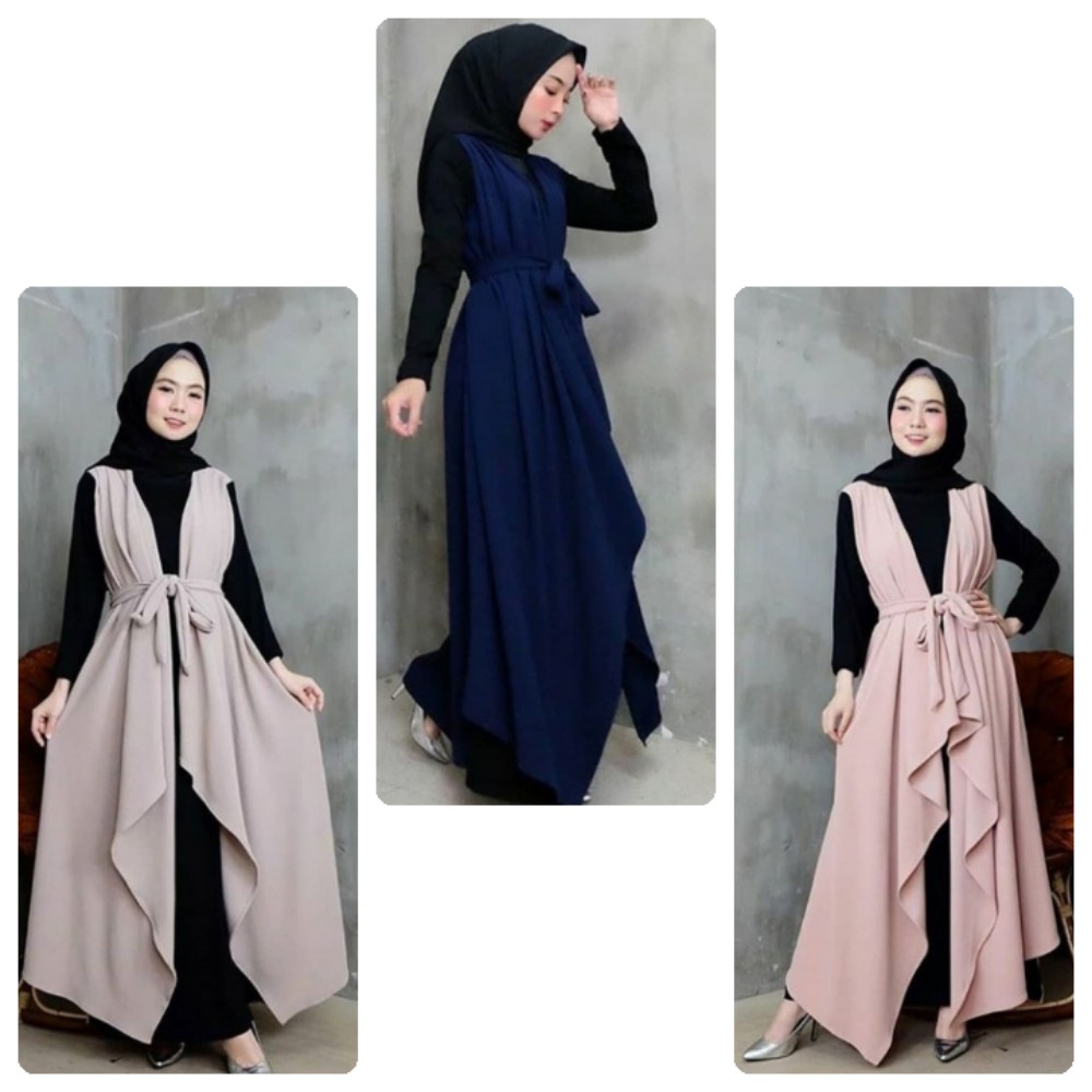 Setelan dress , outer moscrepe