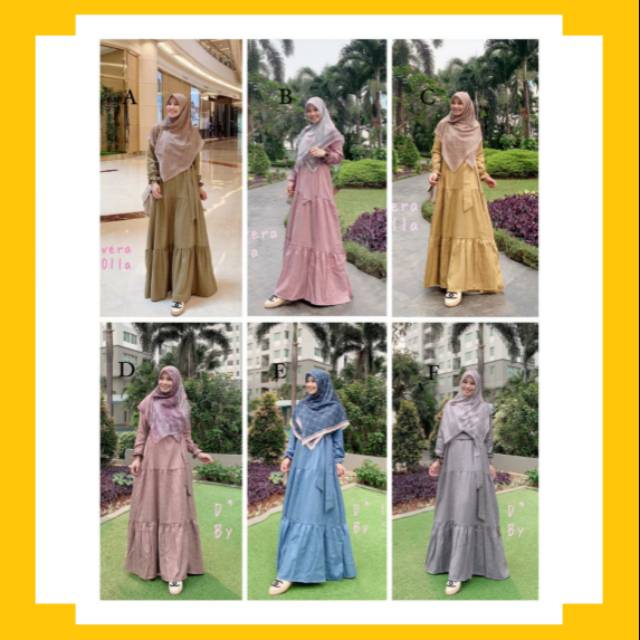 RENATA DRESS BY DLOVERA DRESS MUSLIM WANITA DRESS SIMPLE BUSUI FRIENDLY