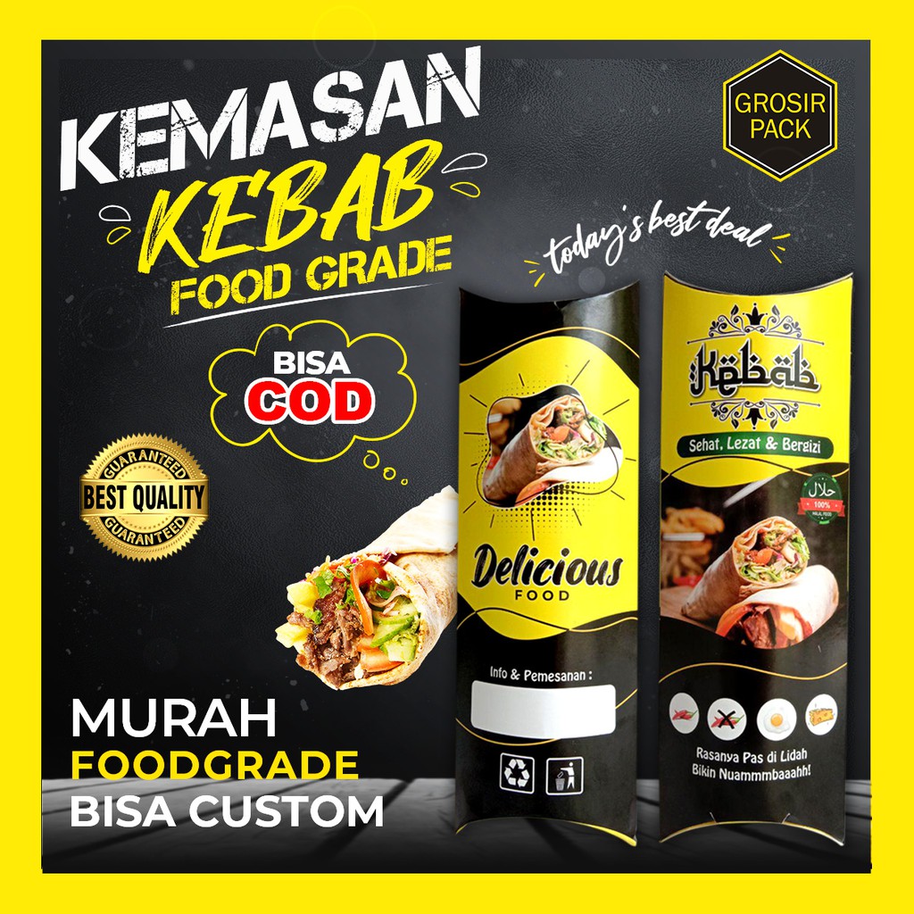 Kebab Kotak Kebab Bungkus Kebab Kertas Kebab Kemasan Kebab Dus Kebab