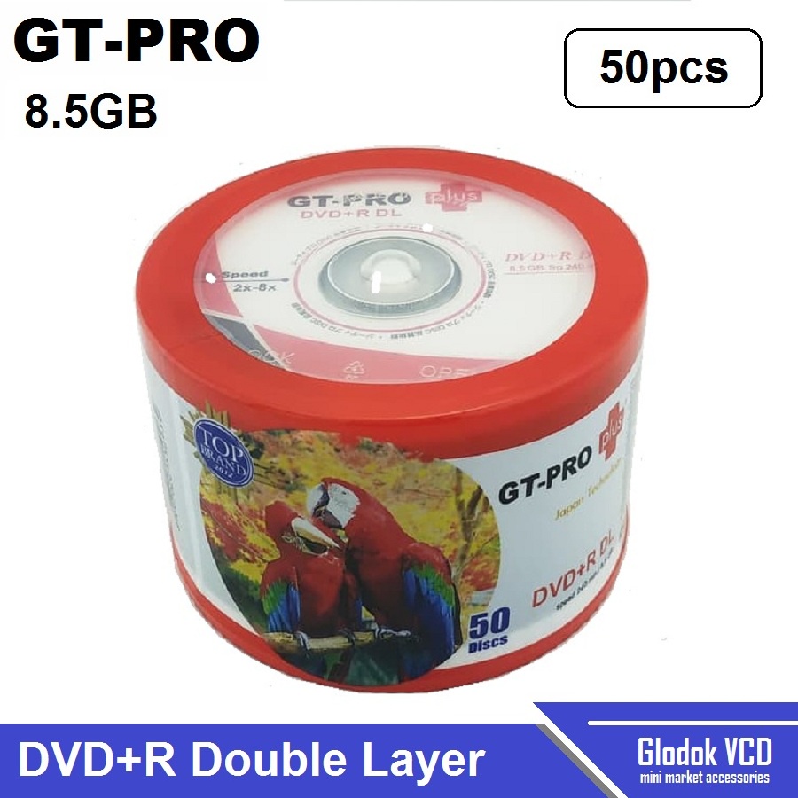 GT-Pro DVD+R DL 8x Double Layer DVD Kosong Disc Blank isi 50pcs