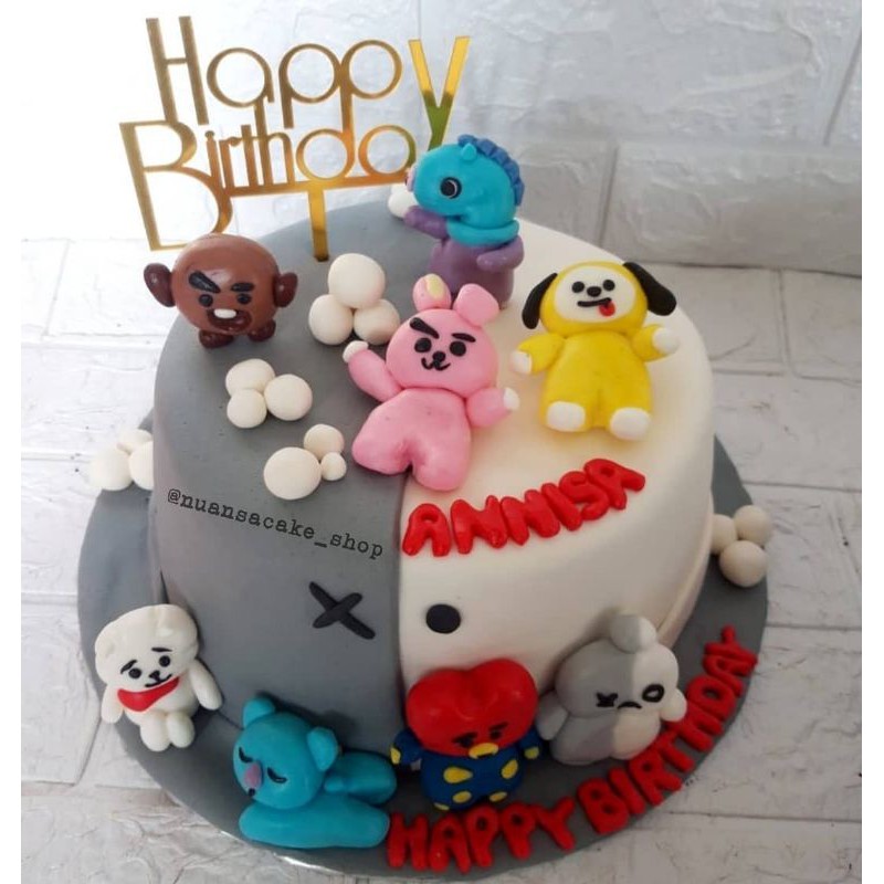 KUE ULANG TAHUN BTS / BT21 KUE TART