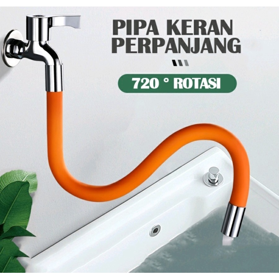 Selang Flexible Ekstensi Keran Air Universal 1/2 Inch 360 Derajat