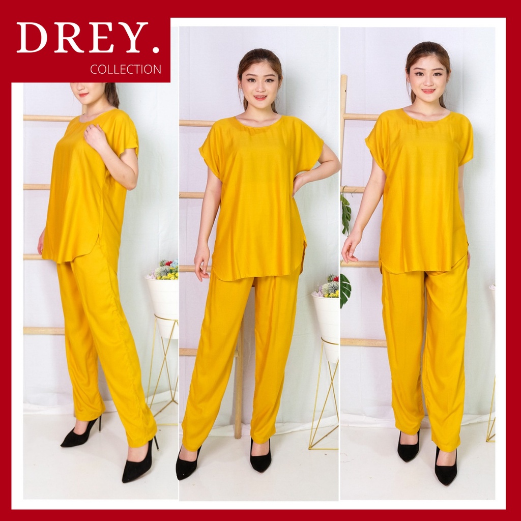 Piyama wanita set katun rayon adem halus lembut / baju tidur wanita katun rayon set halus lembut