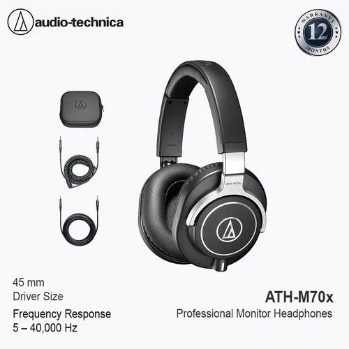 Audio Technica ATH-M70X - Professional Monitoring Headphone - Garansi Resmi Axindo 1 Tahun