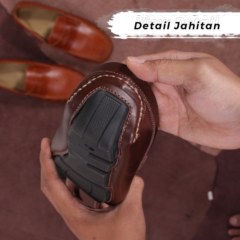 Sepatu Kulit Pria Asli Terbaik Sepatu Kantor Casual Kasual Kulit Sapi Asli Premium FR02 GARANSI ORIGINAL