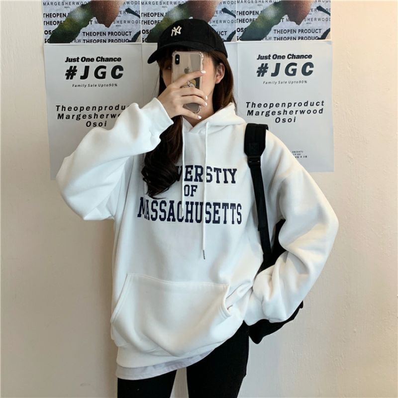 S - XXXXXL(6XL) Hoodie Oversized University of MASSACHUSETTS Korean Style Jaket BIG SIZE Sweater Jumbo Pria Wanita XXL XXXL 4XL XXXXXL 5L