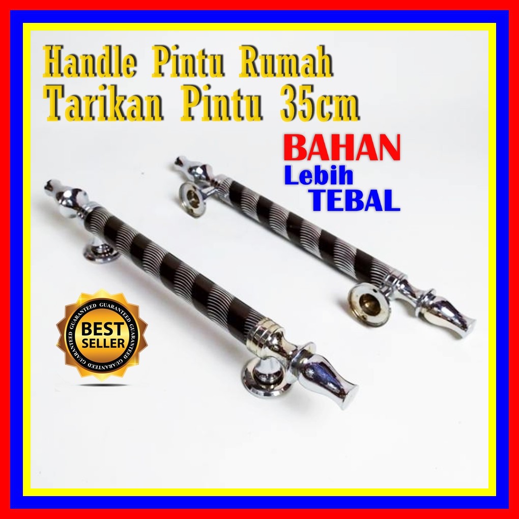 TERLARIS Handle Pintu Rumah 35cm Godo Tarikan Pintu Batu Gagang Pintu Marmer Merah Kunci Pintu Crom