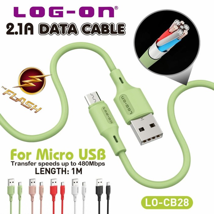 KABEL DATA MICRO LOGON LOCB28 1 TOPLES ISI 40 PCS &amp; KABEL DATA CRUN TM-K01 2A 1M 50PCS