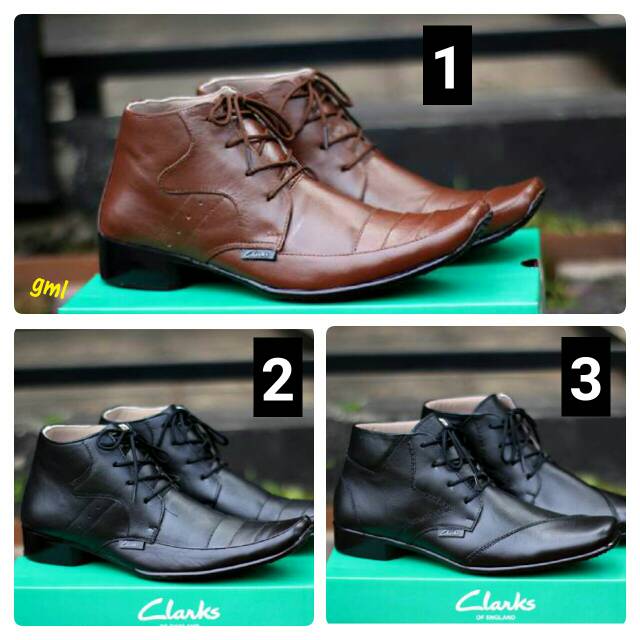 SEPATU BOOTS KULIT CLARKS ORIGINAL - KERJA - KANTOR - HANGOUT - LAPANGAN - PROYEK - SANTAI - KEREN